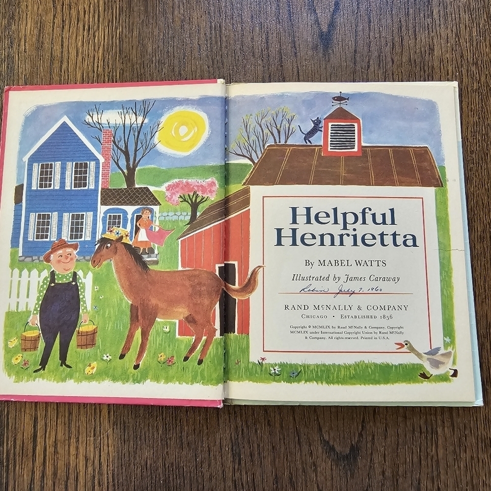 HELPFUL HENRIETTA, Rand McNally Elf Book Vintage 1950's Children's Book - Picture 2 of 6